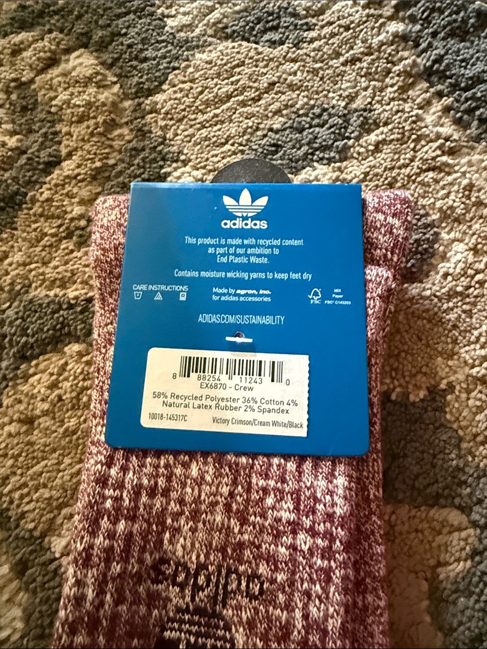 Adidas Men's Crew Socks Pack - Multicolor - Picture 6 of 6